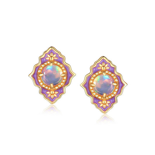 Aretes Ópalo Degradado con Esmalte Brillante - Image 7