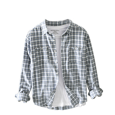 Camisa Casual de Cuadros para Hombre - Manga Larga Versátil - Image 3