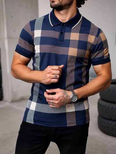 Camisa Casual Estampada para Hombre con Cuello de Solapa - Image 8