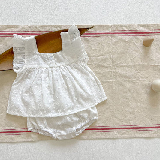 Conjunto de Dos Piezas para Bebé Niña - Romper Elegante