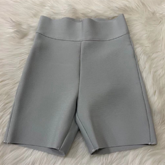 Shorts Ajustados Bandage en Blanco, Negro y Gris - Image 12