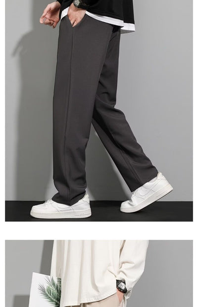 Pantalones Anchos Negro para Hombre - Primavera Otoño - Image 15