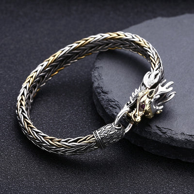 Pulsera Tejida Plata 925 Diseño Grifo Grosor Premium - Image 4