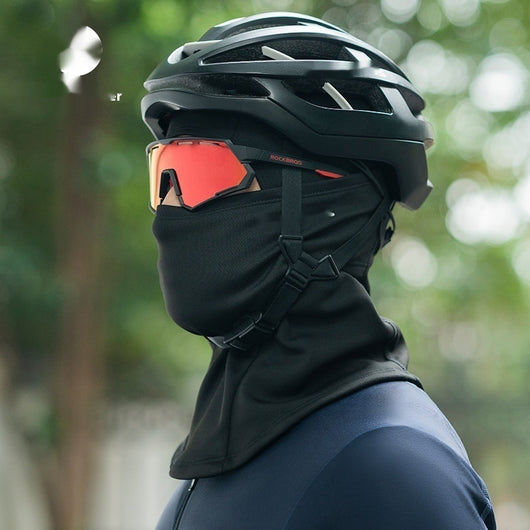 Light pink balaclava made from spandex/Lycra, designed for warmth and wind protection during winter outdoor activities. - Image 4