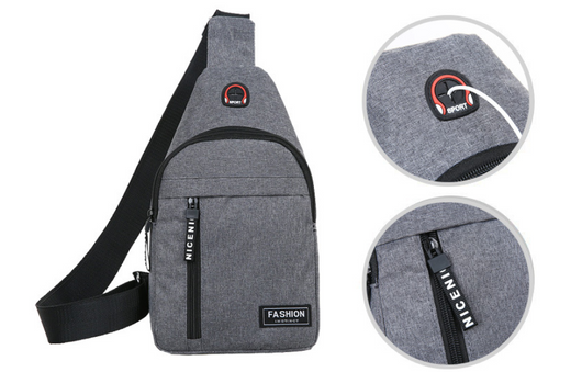 Bolsa Deportiva de Pecho Canvas para Hombre - Mensajero Casual Running - Image 11