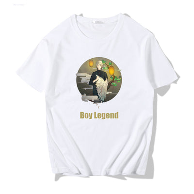Playera Suelta Estampada Cuello Redondo Manga Corta para Hombre - Image 13