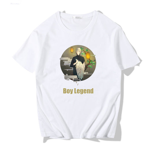 Playera Suelta Estampada Cuello Redondo Manga Corta para Hombre - Image 13