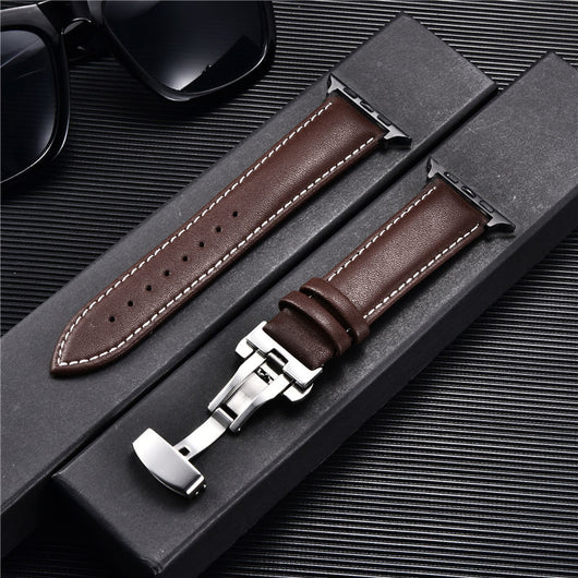 Correa de Cuero Premium para Apple Watch 6 y SE con Cierre Mariposa - Image 16