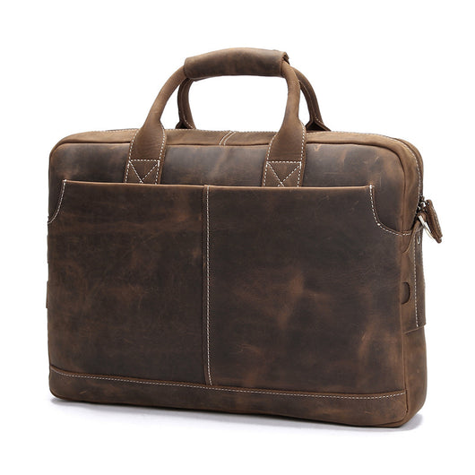 Bolso de Cuero Crazy Horse para Hombre - Estilo Vintage - Image 5