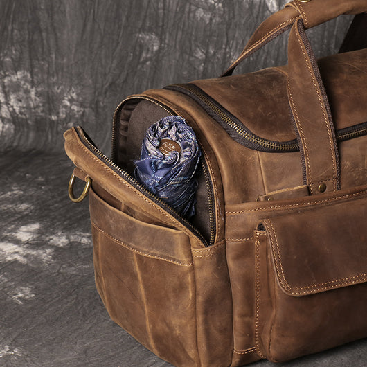 Bolsa de Viaje Cuero Crazy Horse Auténtico - Image 14