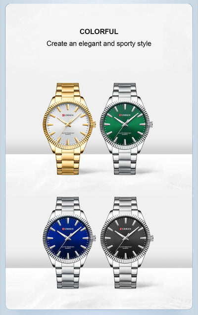 Reloj Empresarial Impermeable para Hombre con Correa de Pasador - Image 12