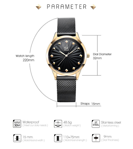 Reloj Impermeable para Mujer Shengke - Image 15