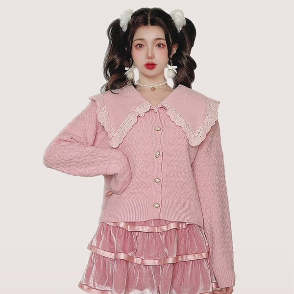 Cardigan Encaje Suave Navideño para Mujer