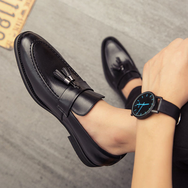 Zapatos de Cuero Estilo Coreano Casual Ejecutivo para Hombre