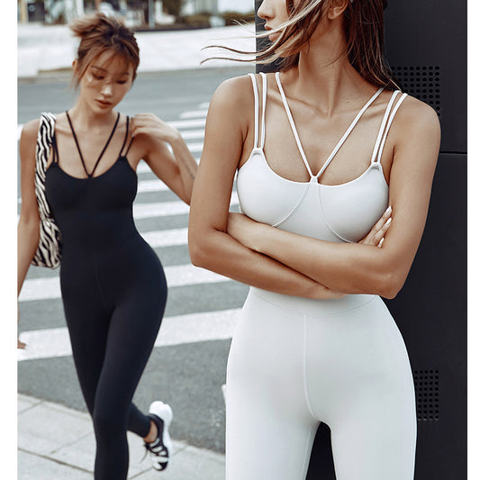 Enterizo Deportivo Yoga con Espalda Descubierta - Diseño Nude Beauty