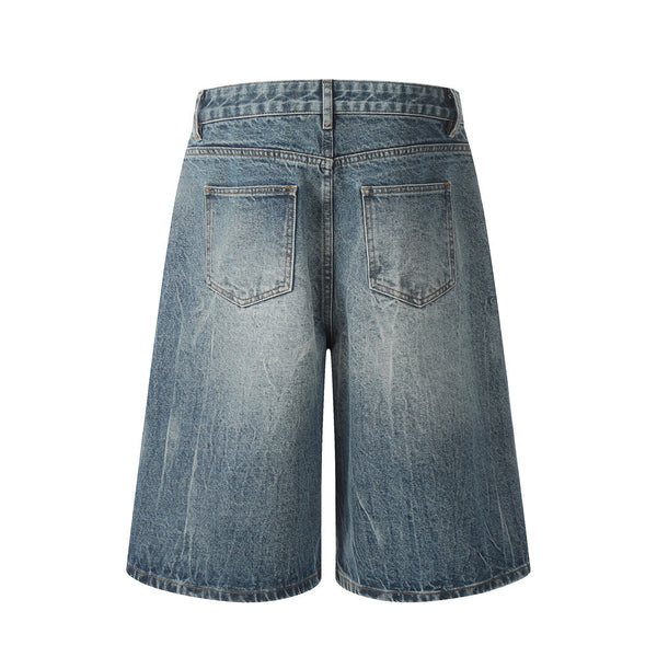 Pantalones Vaqueros Blancos Lavados Estilo Punk para Hombre