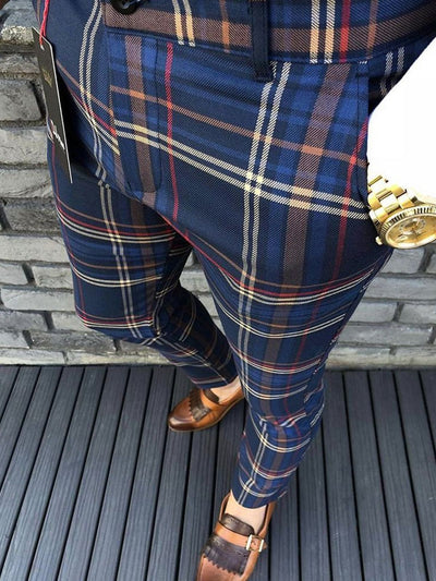 Pantalones Casuales a Cuadros Estilo Europeo Americano Corte Ninth - Image 4