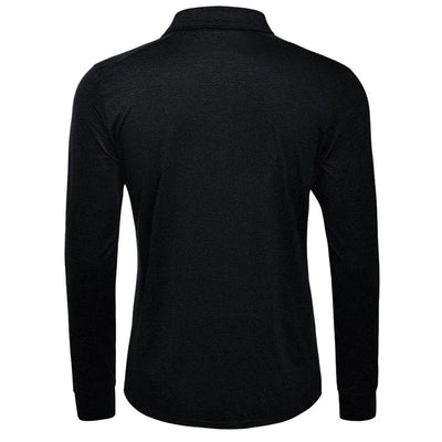 Camiseta Manga Larga Cuello Solapa Hombre - Colores Sólidos - Image 13