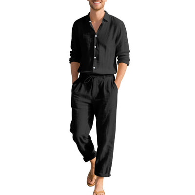 Conjunto de Dos Piezas: Camisa Suelta de Manga Larga y Pantalón Cómodo - Image 30