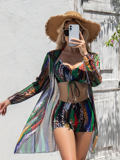 Traje de Baño Hombre y Mujer - Bóxer Bikini Tres Piezas Estilo Moderno - Image 17