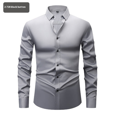 Camisa Elástica Cuatro Direcciones para Hombre - Manga Larga - Image 19