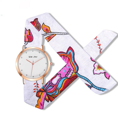 Reloj con Correa de Tela Estampada Resistente al Agua - Image 5