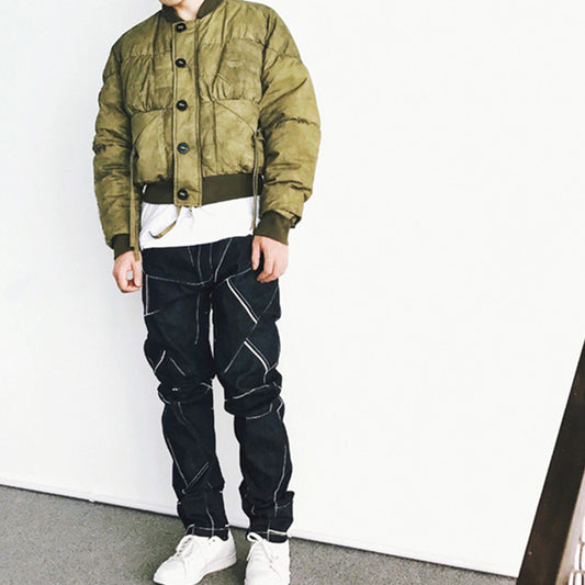 Chaqueta Acolchada de Plumón para Hombre - Abrigo Cálido de Invierno