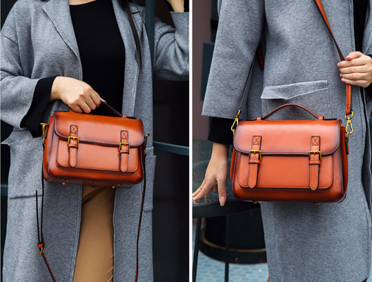 Bolso Mensajero de Cuero Genuino - Estilo Versátil para Mujer - Image 19