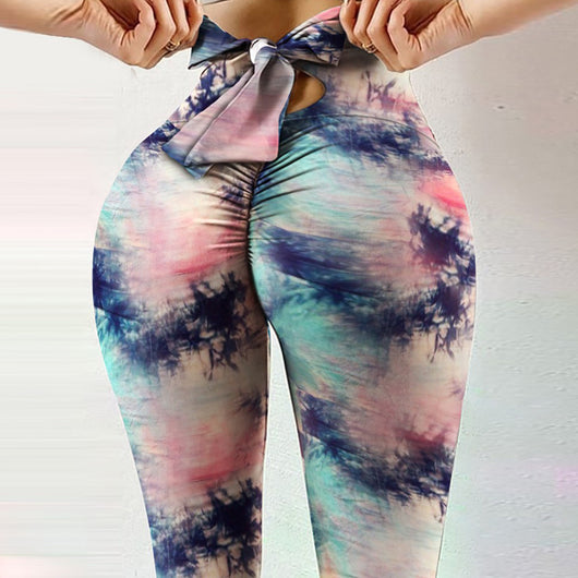 Leggings Deportivos Elásticos Estampados con Detalle de Moño - Image 5