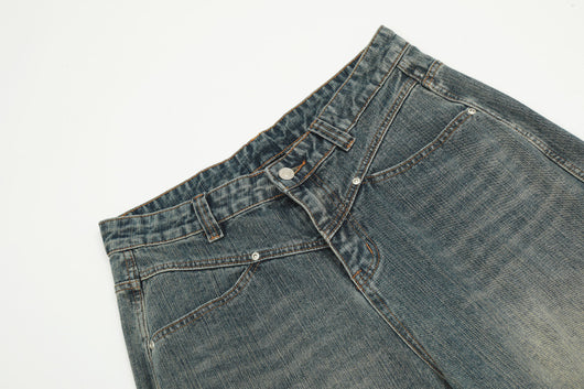 Pantalones Hombre Efecto Desgastado Corte Recto Suelto - Image 17