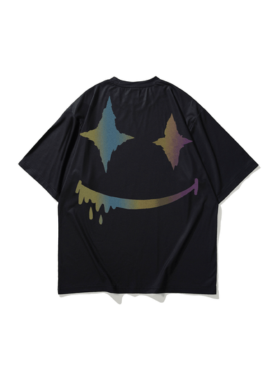 Blusa Holgada Talla Grande Cuello Redondo Manga Corta - Image 5