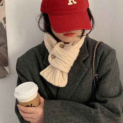 Pañuelo Liso Pequeño para Mujer - Estilo Coreano Otoño Invierno - Image 3