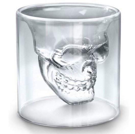 Vaso de Cristal Doble Transparente con Diseño Calavera - Image 26