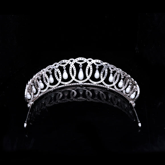 Corona Nupcial de Circonitas Reales