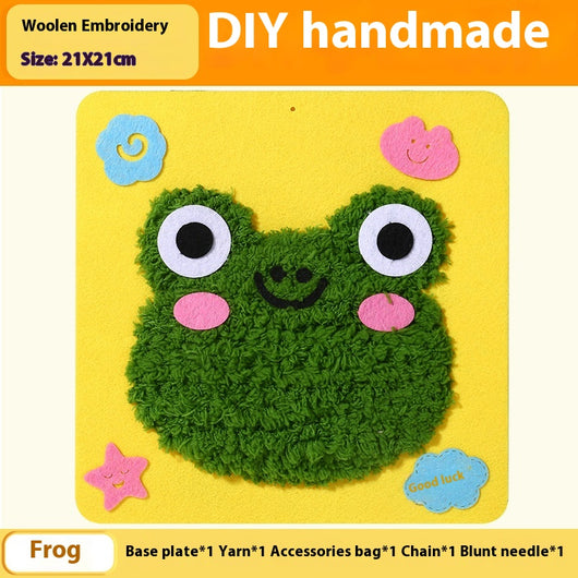 Kit de Bordado Infantil con Animales de Dibujos Animados - Juguete Educativo DIY para Jardín - Image 10