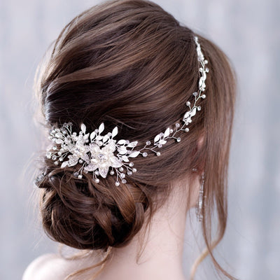 Diadema Artesanal de Strass Dorado y Plateado - Image 9