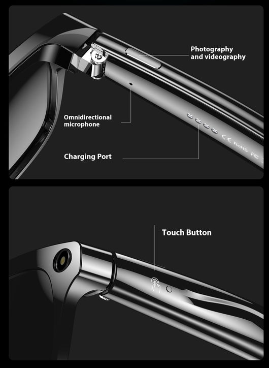 Gafas Inteligentes con Cámara, Traductor IA y Bluetooth - Image 19