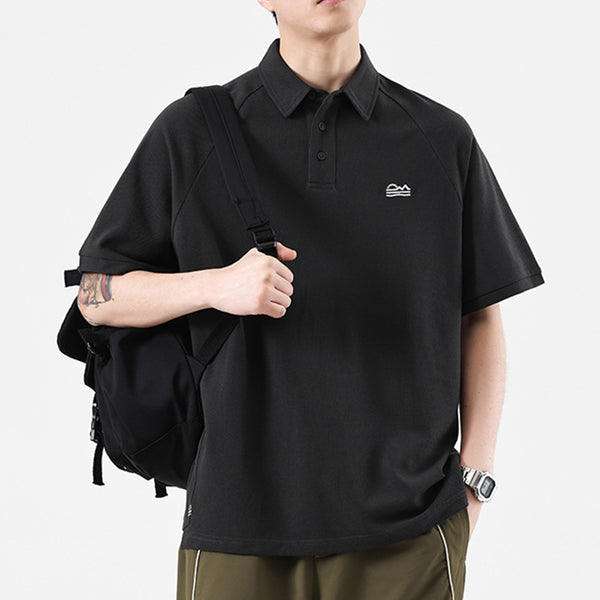 Polo Deconstruido con Costuras Americanas de Manga Corta para Hombre