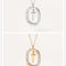 Women's Light Luxury Alphabet Sterling Plateado Collarbone Necklace T Dorado