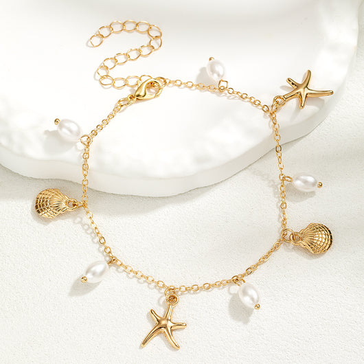 Tobillera Ajustable con Dije Estrella de Mar en Aleación para Mujer - Image 9