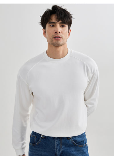 Camiseta Raglan Manga Larga Estilo Americano Colores Sólidos - Image 9