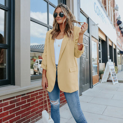 Saco Casual de Solapa Liso - Diseño Minimalista y Versátil - Image 12
