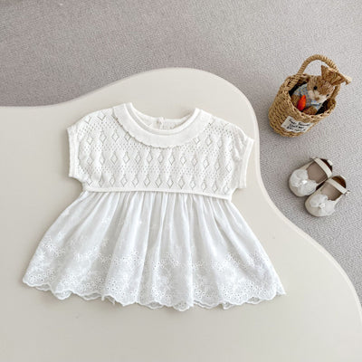 Blusa Tejida Calada sin Mangas con Encaje Flowy - Image 10
