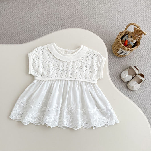 Blusa Tejida Calada sin Mangas con Encaje Flowy - Image 10
