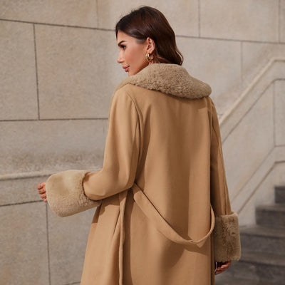 Abrigo Tipo Trench Cardigan para Mujer con Solapa y Cierre Simple - Image 5