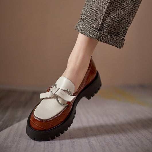 Zapatos Plataforma Piel de Oveja Mujer - Botín Impermeable Tacón Bajo Taichung - Image 4
