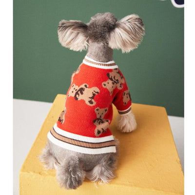 Suéter Preppy a Rayas para Perros y Gatos - Chaleco V-Neck Cálido de Invierno - Image 3