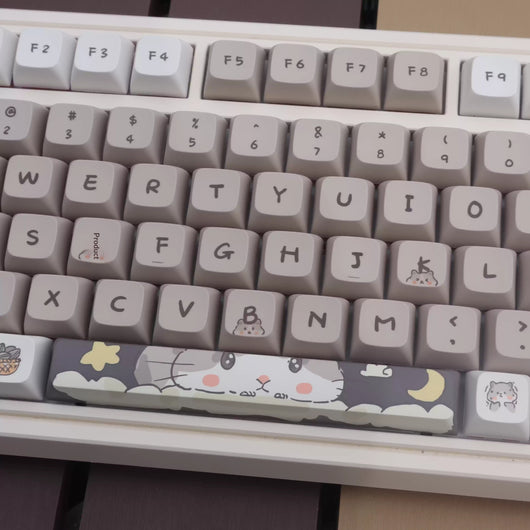 Keycaps Temática de Ratón Gris Lechoso para Teclado Mecánico - Image 7