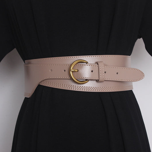 Cinturón de Cuero Grabado con Hebilla Japonesa Irregular para Mujer - Image 23