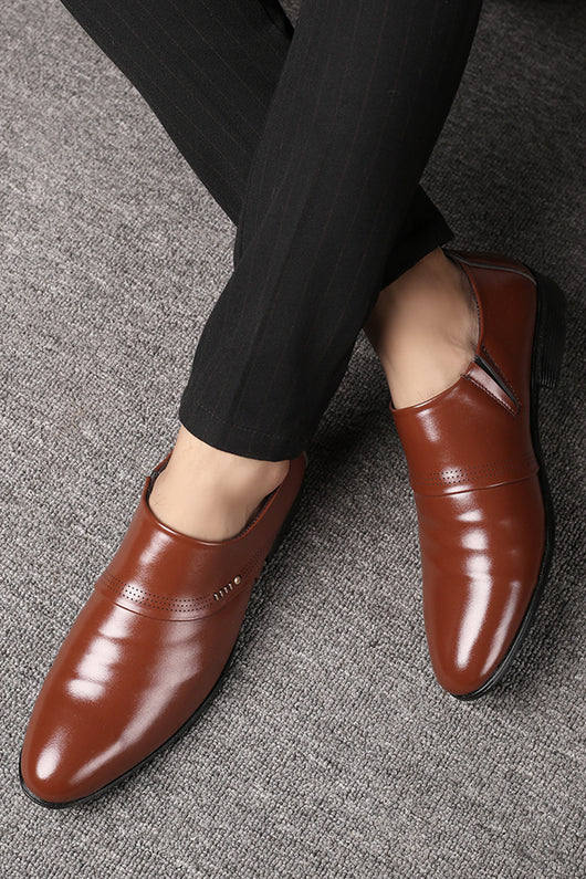 Zapatos de Cuero Casual con Punta Afilada para Hombre - Image 13